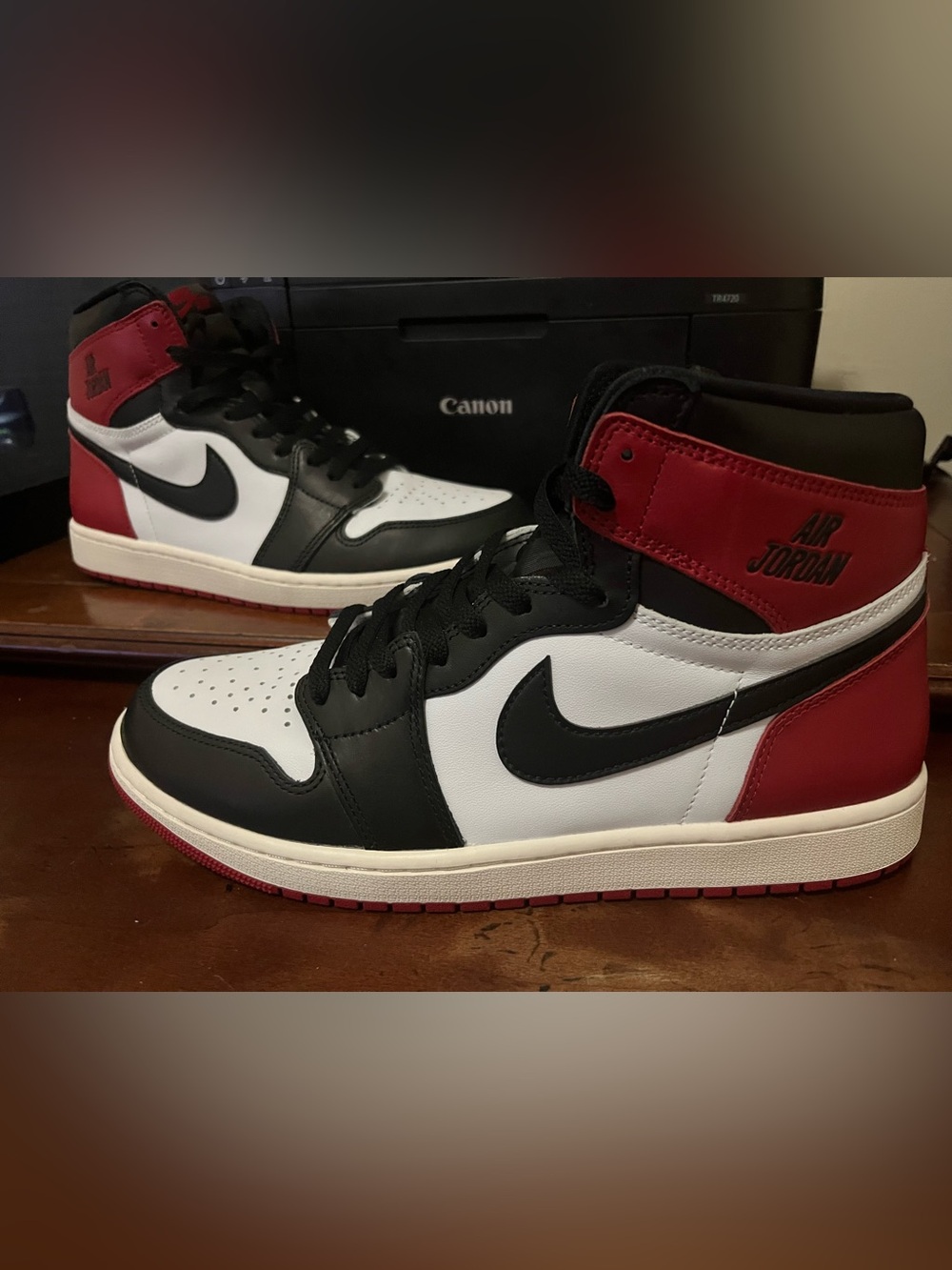 Jordan 1 high og black toe reimagined size 12